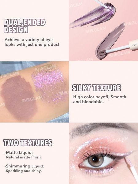 Двухсторонние жидкие тени для век Silk & Sparkle-Taupe  10148 фото