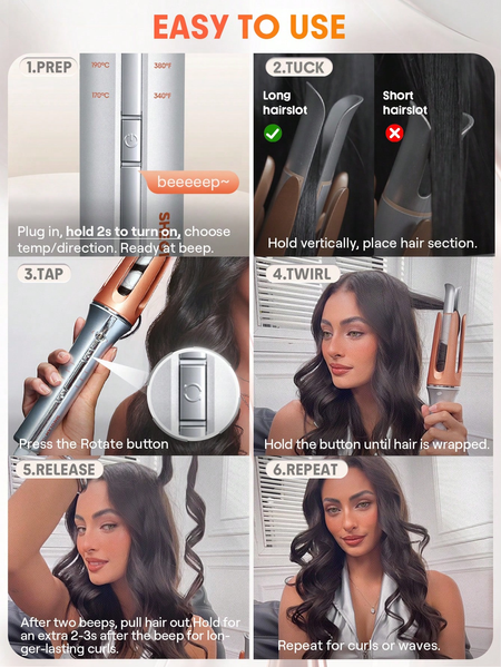 Автоматическая керамическая плойка для волос It-Curl One-Touch - 32mm 10201 фото