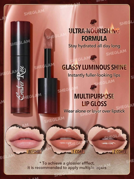 Блиск для губ "Amor", Ember Rose Immortal Love Nourishing Lip Gloss 10286 фото