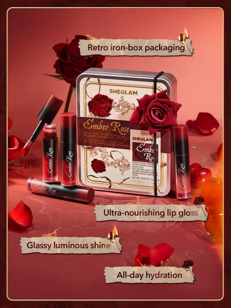 Блиск для губ "Amor", Ember Rose Immortal Love Nourishing Lip Gloss 10286 фото