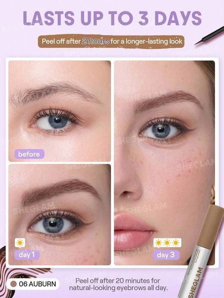 Тінт для брів Tint Lock Tattoo Peel Off Brow Gel-Auburn 10406 фото
