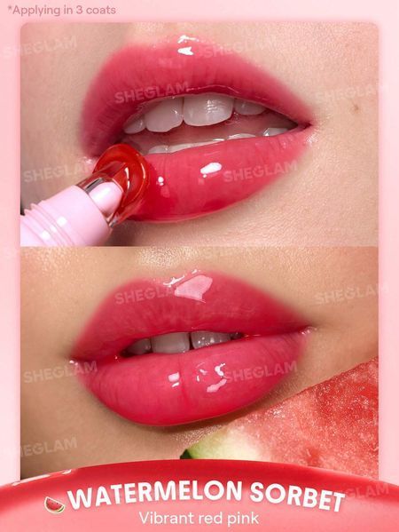Зволожуючий блиск для губ Crystal Glaze відтінку Watermelon Sorbet від Sheglam 10064 фото