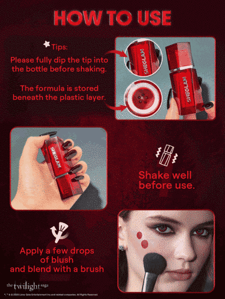 Матові рум'яна The Twilight Saga X SHEGLAM Forbidden Love Liquid Blush Сутінки 10018 фото