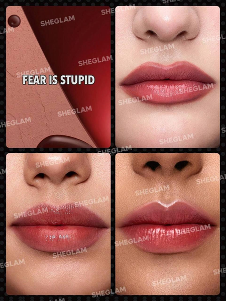 НАБОР: Карандаш для губ + гелевая помада оттенка "Fear Is Stupid" Vintage Lip Duo 10274 фото