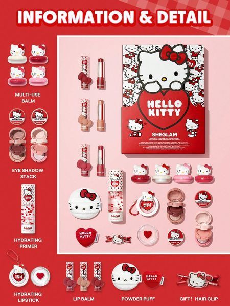 Коллекционный набор косметики Hello Kitty｜SHEGLAM Full Collection Set 10377 фото