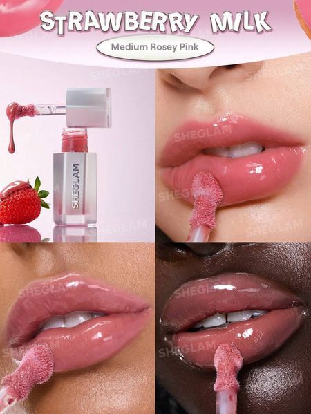 Блеск для губ Glass Lock Air Gloss - Strawberry Milk 10381 фото